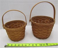 2 Longaberger Handled Baskets