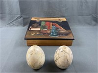Marble Eggs and Duck Decor