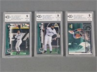 3x The Bid Graded Ichiro Suzuki Baseball Cards