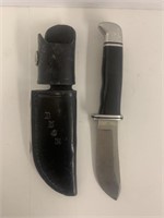 Vintage Buck Knife Leather Snap Case