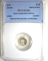2016 .999 Fine Silver $100 NNC PR70 DCAM Replica