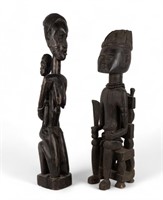 Carved West African Tribal Wood Statues