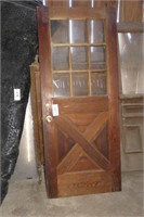 Old Exterior Wooden Door 33.5"W x 80"