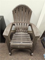 (2) Plastic Outdoor Adirondack Chairs- Needs