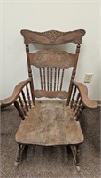 Old Wooden Rocking Chair- Needs Seat Repaired