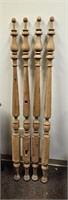 (4) Antique Wooden Bed Posts