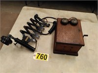 Oak Box Crank Telephone