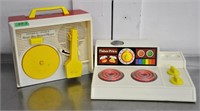 Fisher Price record player & stove - info