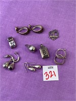 Assorted Marked 925 Earrings & Pendant
