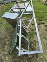 30"x30" Stainless Platform w/ 6' Rolling Steps