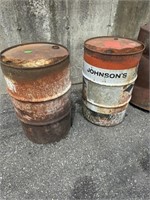 (Times 2) 55 Gallon Metal Drums