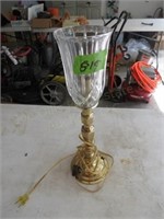 Glass Lamp  17" Tall