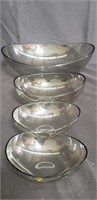 Group of signed Orrefors glass mixing bowls