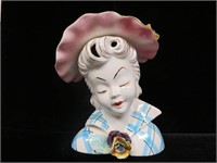Lefton "Margo" Japan Lady Head Vase