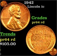 1942 Lincoln 1c Grades Choice Proof Red