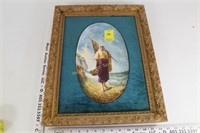 Framed Painted Porcelain Plate