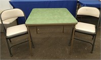 Folding Card Table with 2 Folding Chairs