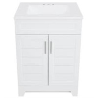 Style Selections Kirkman 24-in White Single Sink