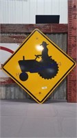Tractor yield sign