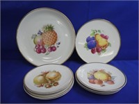 German Fruit Plate Set
