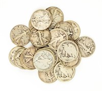 Coin 25 Walking Liberty Half Dollars No Duplicate