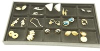 Lot #53 - Traylot of costume jewelry to include: