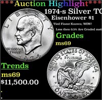 ***Auction Highlight*** 1974-s Silver Eisenhower D