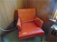 ORANGE CHAIR ( SEEMS ARE SEPARATING)