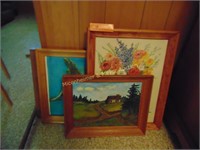 GROUP OF4 SMALL OIL PAINTINGS