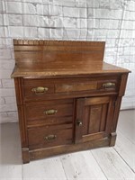 ANTIQUE EASTLAKE WASHSTAND