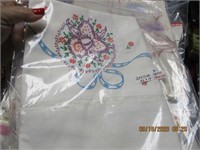 Box Lot of Needlepoint Linens Already Bagged Up