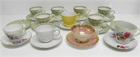 ASSTD TEACUPS & SAUCERS-J&G MEAKIN, REGENT ETC