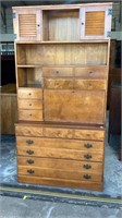 Ethan Allen Maple Chest with Desk Top