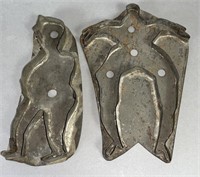 2 figural tin cookie cutters ca. late 19th-early