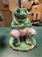 Cement Frog Garden Decor