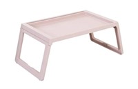 Pack of 4 Foldable Plastic Bed Tables, Pink
