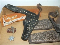 2 TOY HOLSTERS (HOPAONG CASSIDY AND RESTLESS