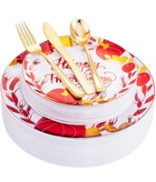 Plastic thanksgiving dinnerware set