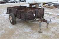 Utility Trailer, Approx 4ftx9ft w/ 16" Wood Sides
