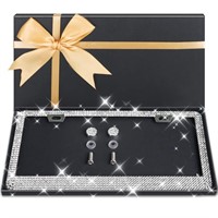 Sparkly Rhinestone License Plate Frame for Women -
