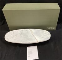 ASOKE NATURAL MARBLE SLAB CENTER PIECE, NEW IN BOX