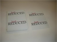 (40+) Plastic Reduced Signs  7x9 inches