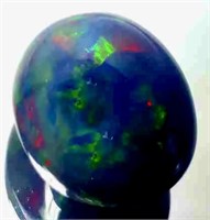 27.70 ct Natural Ethiopian Black Fire Opal