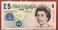 Bank of England 5 pound banknote
