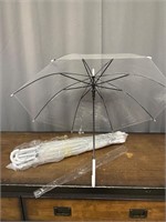 10 clear plastic umbrellas