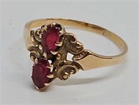 Jewelry - Victorian 14KTGF & Ruby Ring
