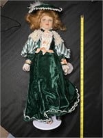 Porcelain Doll with Stand    w/COA