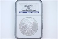 2010 Silver Eagle Early Release. NGC MS69