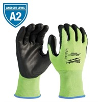 XL Hi-Vis Cut 2 Resistant Polyurethane Gloves 10/X