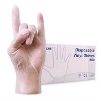 Disposable Vinyl Gloves  Small  100 Count